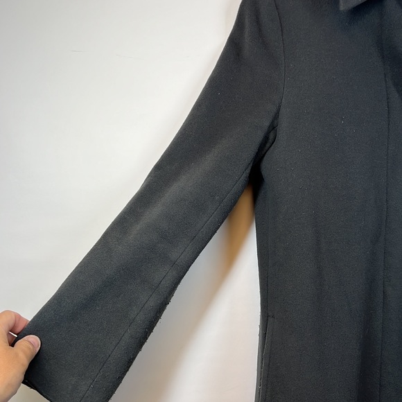 French Connection Women's Black Long Sleeve Long Coat Size 12 - Picture 3 of 5